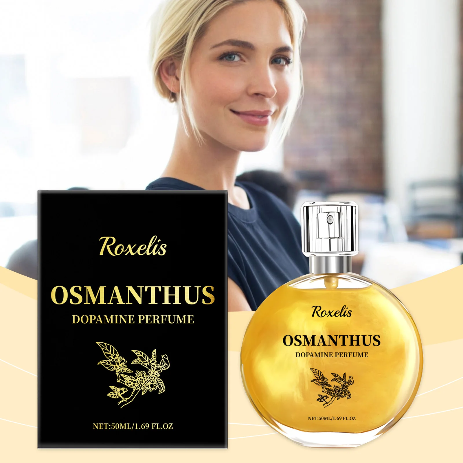 50ml Osmanthus Gold Perfume For Women Long-Lasting Light Fragrance Natural Fresh Moisturizing Charm Fragrance Pheromone Perfume