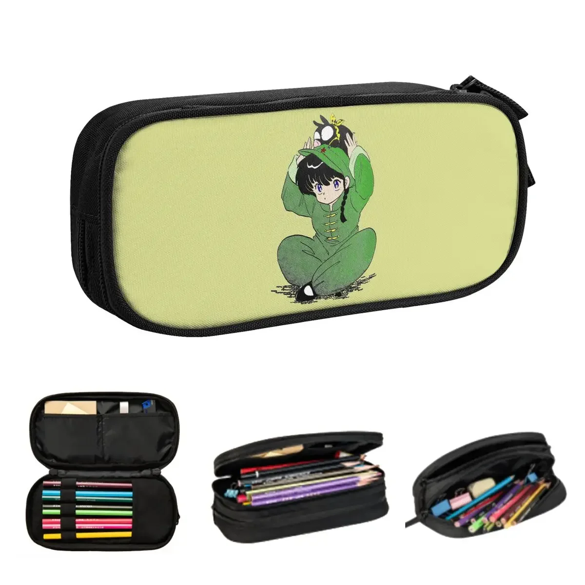 

Ranma 1/2 Saotome Pig Girls P Chan Pencil Cases for Student Gifts Pen Box Pencil Bag Pencil Pouch Storage Stationery Supplies