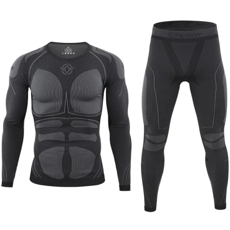 Seamless Tight Tactical Thermal Underwear Men Outdoor Sport Function Breathable Training Cycling Thermo Underwear 3XL Long Johns