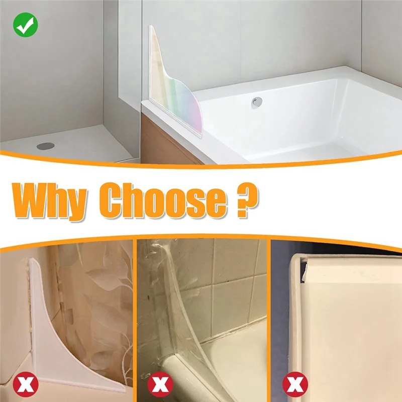 Shower Water Splash Guard Splash Guard For Bathtub Splash Guard For Tub Will Colorful Shine-LICG