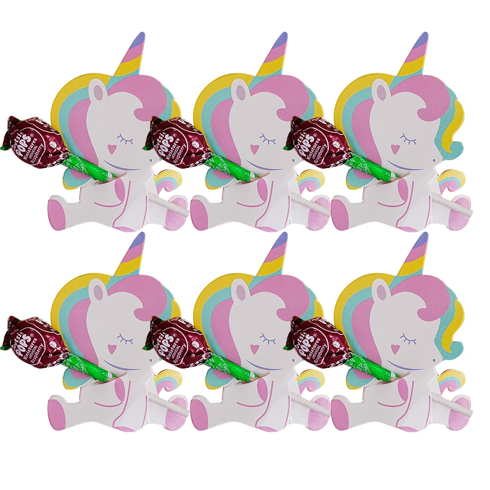1 Satz Karton Einhorn Karten Papier Süßigkeiten Halter Karte für Kinder Einhorn alles Gute zum Geburtstag Party Dekorationen Baby party Geschenke Lieferungen