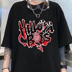 Helluva Boss Men T-shirt Summer Short Sleeve Cartoon Japan Anime Women Tee Shirts 100% Cotton 2024 Fashion Couple Clothes Tops