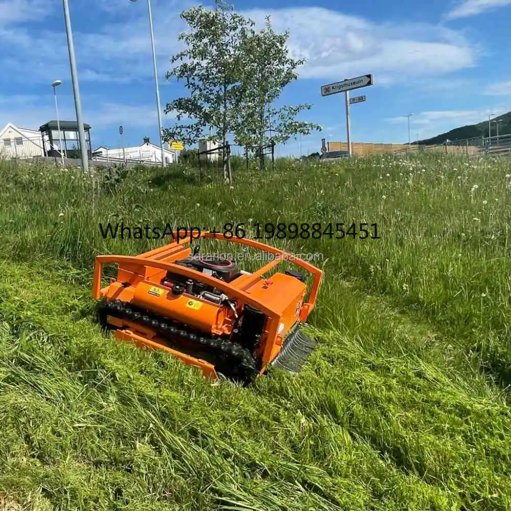 고품질 LM-800 크롤러 자주식 원격 제어 잔디 깎는 로봇 브러시리스 모터