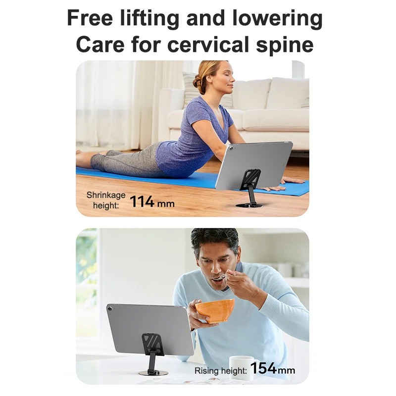 360 Rotation Mobile Phone Holder Metal Foldable Flexible Regulate Portable Lazy Desktop Live Tablet Stand Mount Bracket For IPad