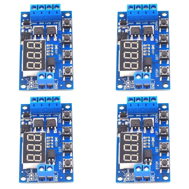 A52T 4X DC 12V 24V LED Light Digital Time Delay Timing Delay Relay Switch Circuit Dual Mos Tube Control Board Module