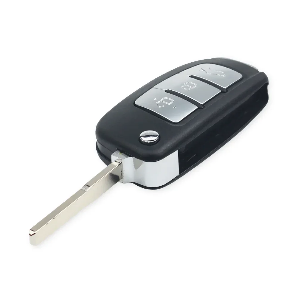 KEYYOU-Modificado dobrar Shell chave remoto com serviço de corte, 3 Botão Caso Fob para Ford Focus Mondeo C Max S Max Galaxy Fiesta