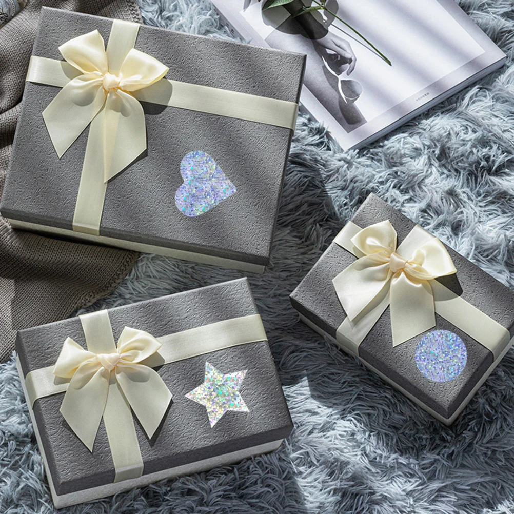 3 لفات من ملصقات على شكل قلب، ملصقات ختم متعددة الوظائف لحفلات الزفاف، مصنوعات يدوية الصنع، صندوق هدايا لتغليف المخابز