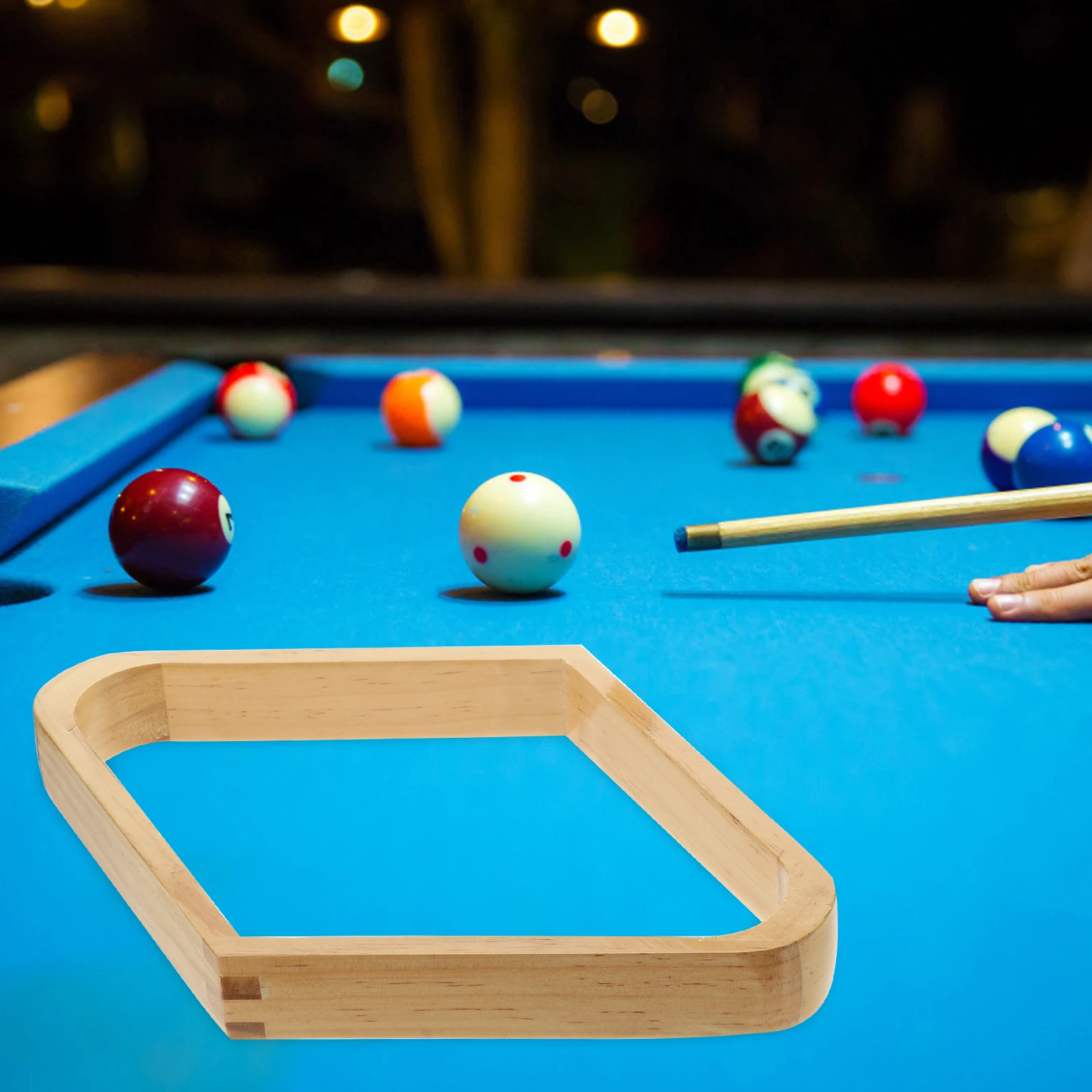 

2Pcs Billiard Ball Rack Shape Wooden Tripod Elasticity Table Pool Accessory Storage ganizer Snooker Game Room