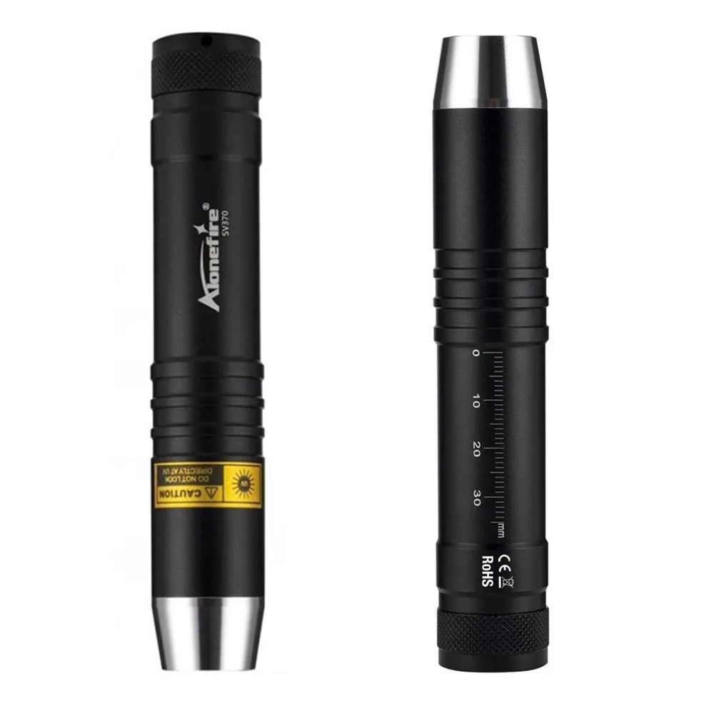 Linterna UV 365nm LED recargable USB – Blanco amarillo ultravioleta
