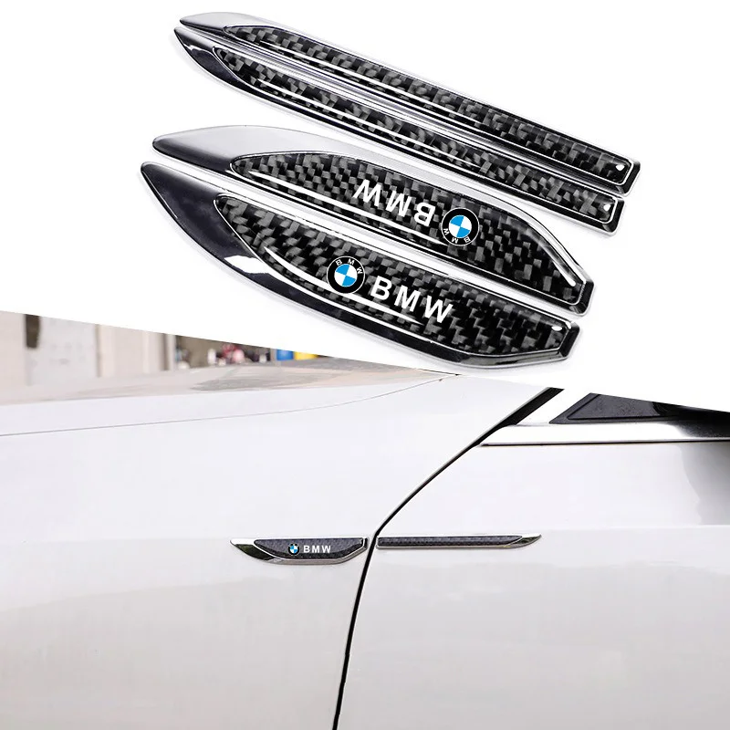 2PC 3D Metal Car Fender Body Side Wing Emblem Sticker For BMW 1 3 5 7 Series X1 X3 X4 X5 F10 F15 F16 F20 F30 F18 F25 M3 M4 E34