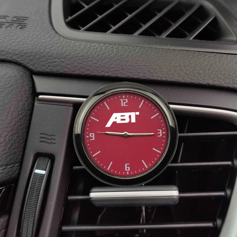 1 قطعة سيارة التصميم سيارة ساعة كوارتز لمقعد أودي فولكس فاجن سكودا ABT موتور سبورتسلاين سيارة ساعة ساعة ساعات كوارتز