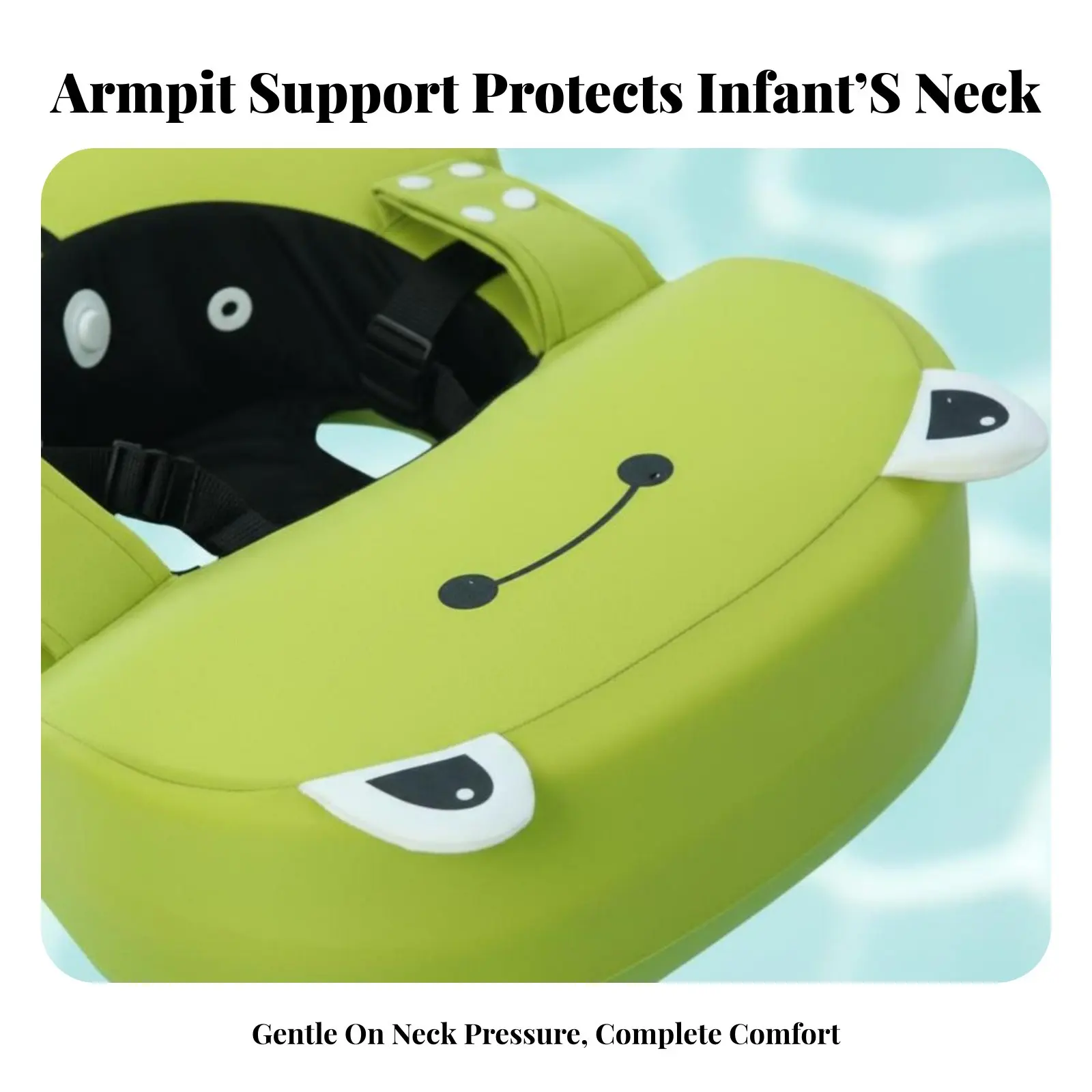 

Infant Neck Float, Non-Inflatable Underarm Aquatic Ring, Adjustable, Cartoon Character, Bath & Pool