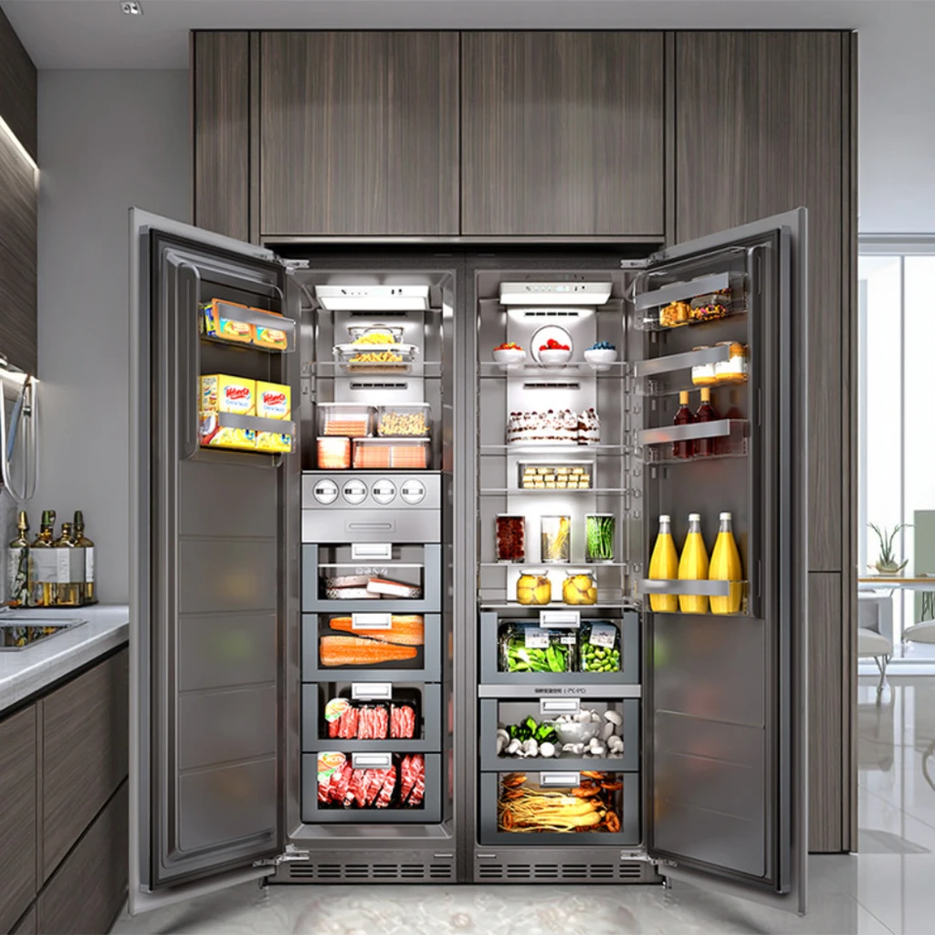 Artaus Built-In Frost-Free Refrigerator Drawers New Condition French Language Operating for Household Hotel Use