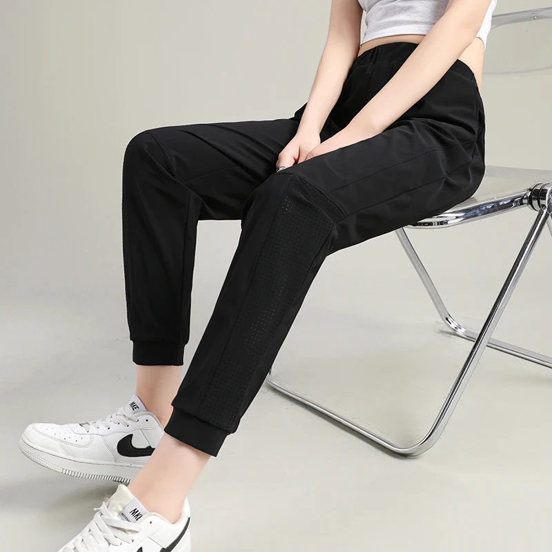 JJSports-Pantalon élastique pour femme, 9 points, fin, décontracté, tendance, été