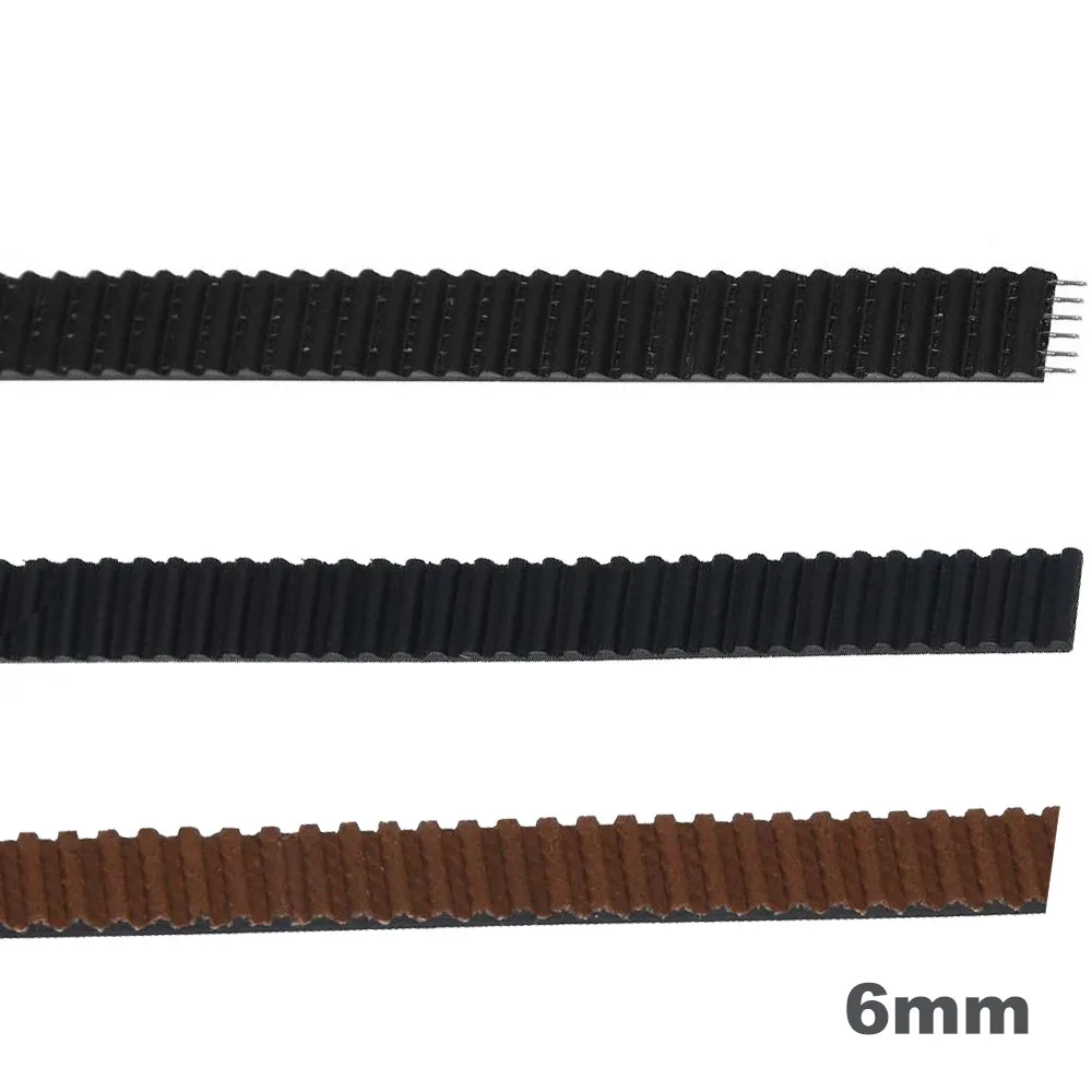 

PU With Steel Core & Rubber Fiberglass GT2 6mm Open Timing Belt 2/5/10M 2GT Belt for Reprap 3D Printer Replacement Accessories