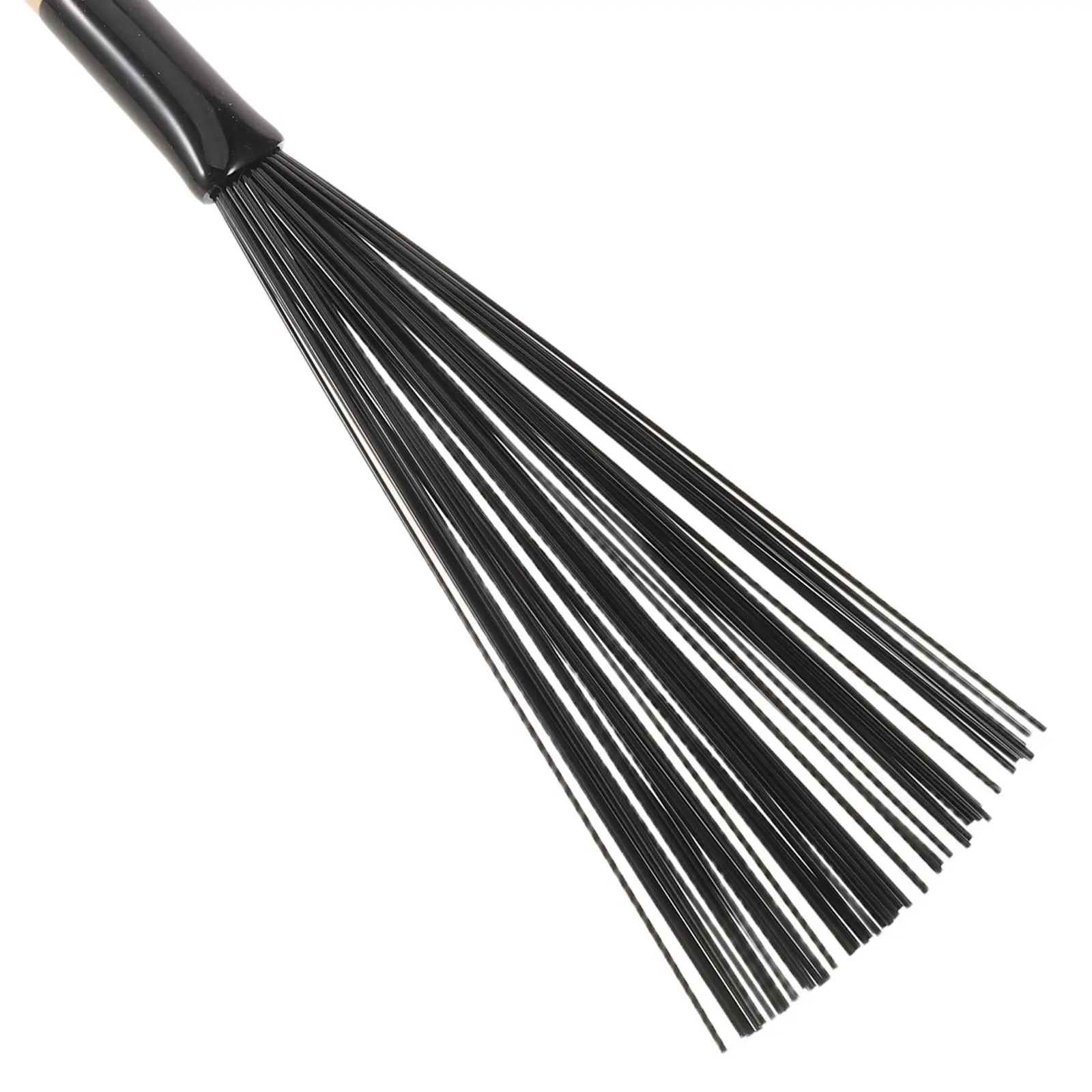 1Pair Nylon Drum Brushes Wood Handle Black Jazz Snare Brushes Snare Drum Brush Kit for Drummers Practice Band Accessories
