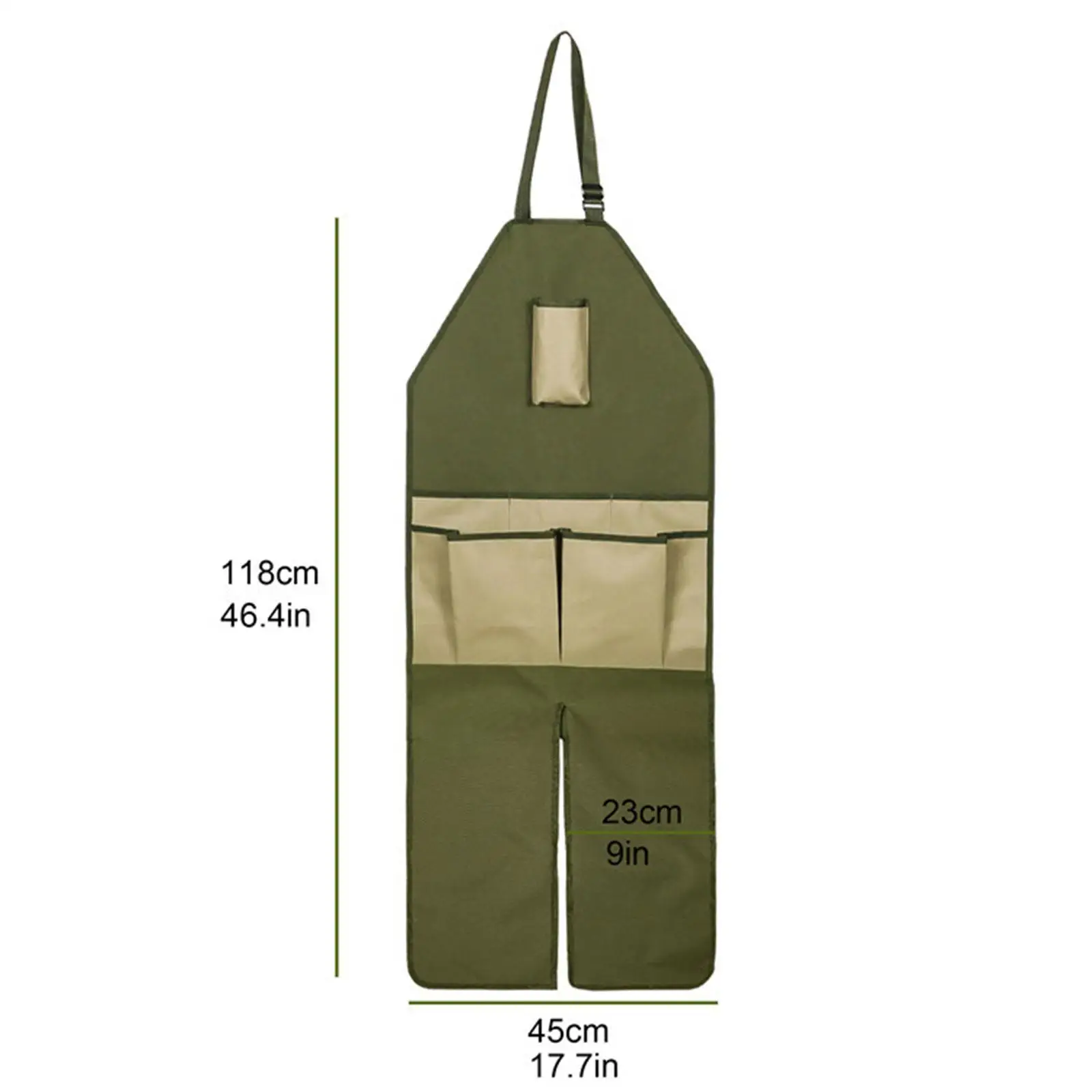 Garden Apron Multifunction Army Green with Khaki Harvest Apron Work Tool for Pruning Harvesting Gardening Outdoor Orchard Adult