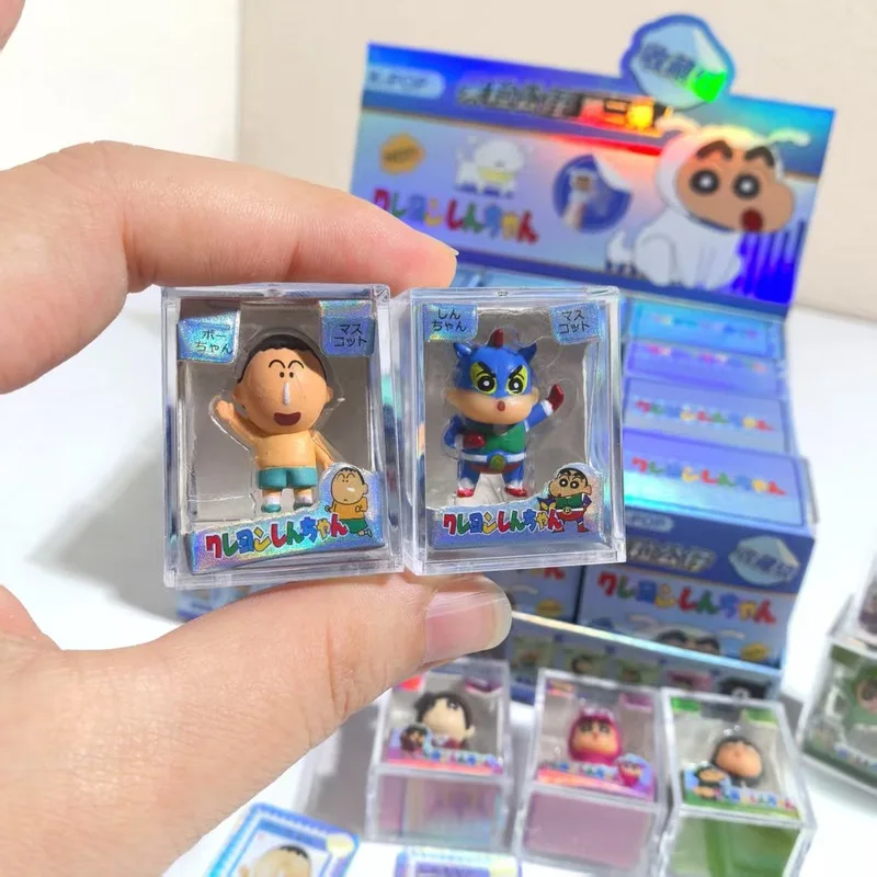 Crayon Shin-Chan Serie Animales Caja Sorpresa de Granos de Arroz 12 Estilos Mini Figura de Resina Coleccionable Adorno de Escritorio Regalo de Cumpleaños