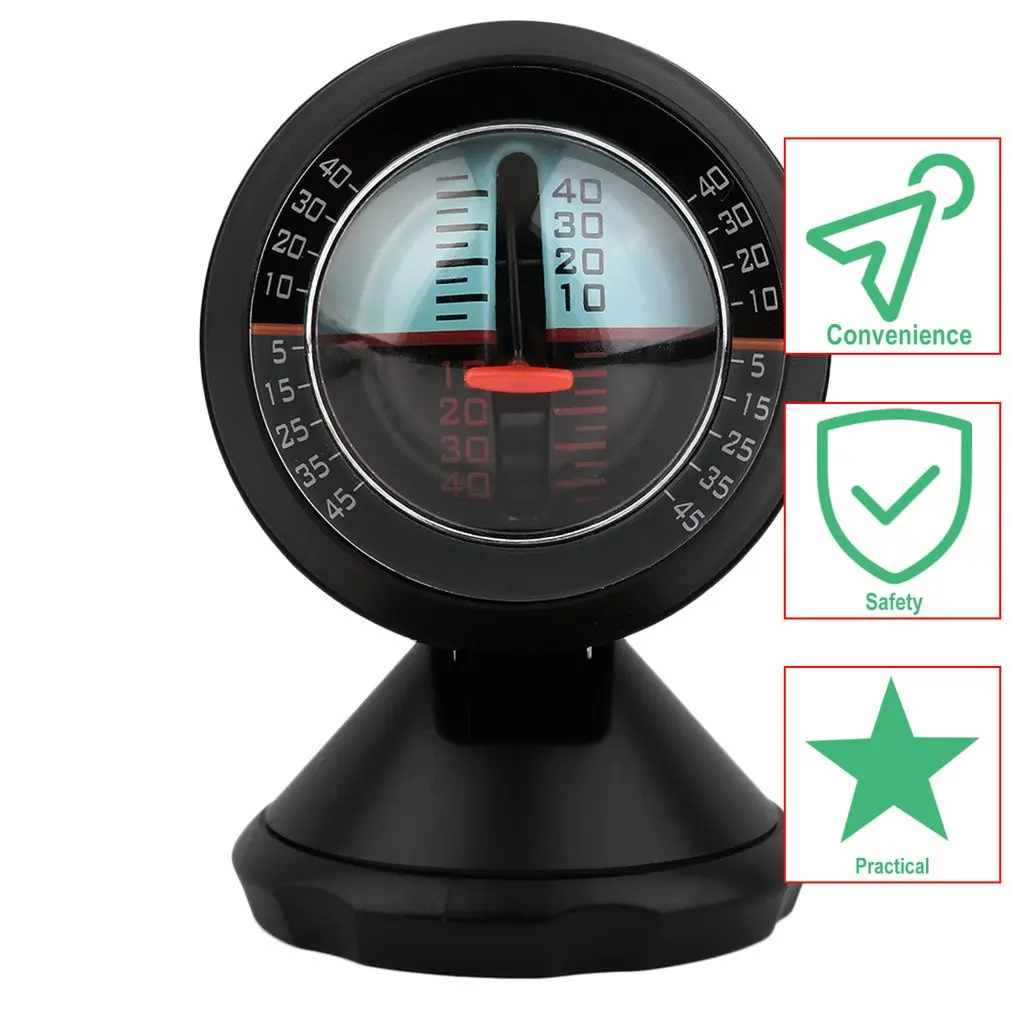 มัลติฟังก์ชั่รถ Inclinometer Slope วัดกลางแจ้งเครื่องมือรถเข็มทิศ Angel ระดับ Finder เครื่องมือสำหรับรถเดินทาง