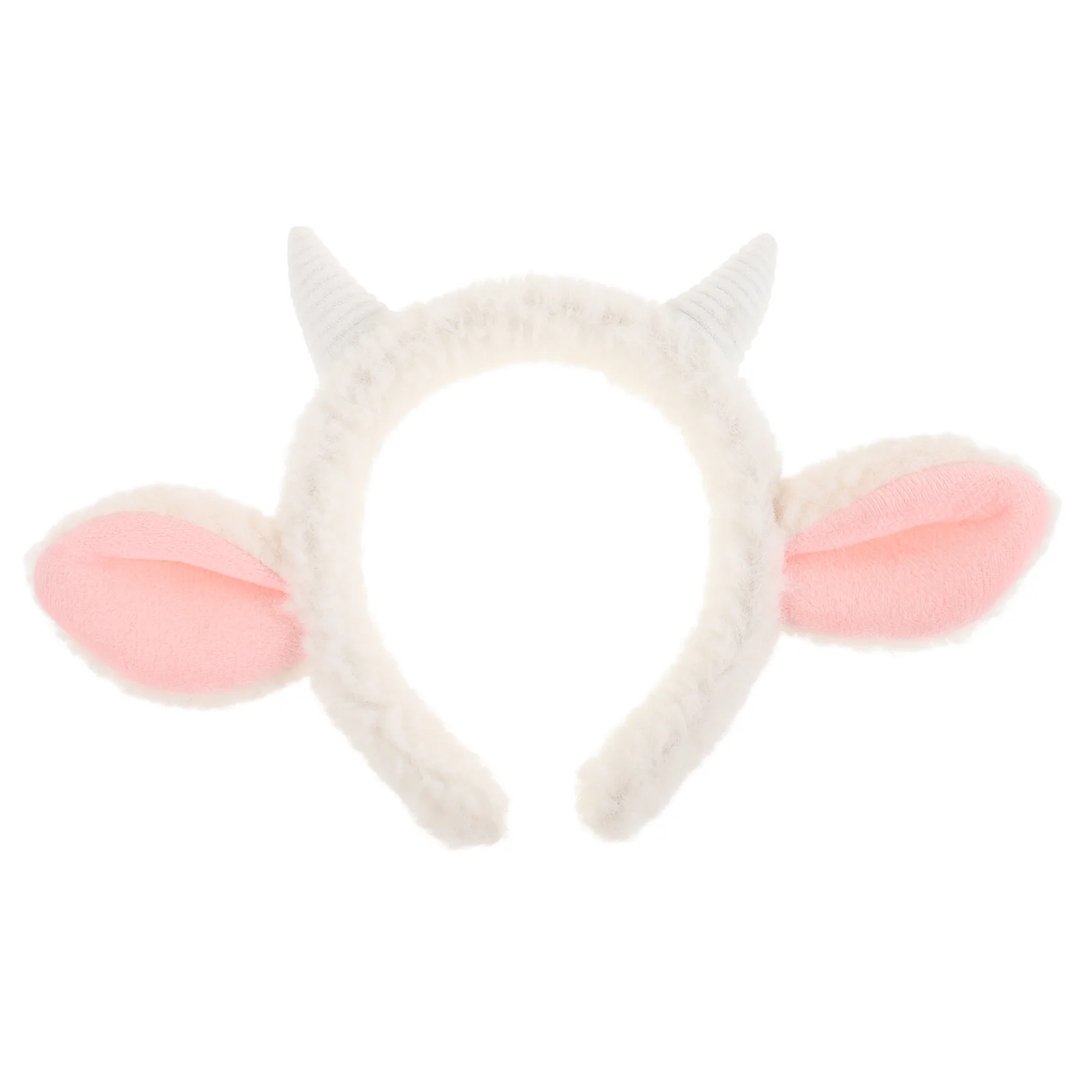 

Small Croissant Headband Plush Animal Headbands Goat Horns Cartoon Ear Hair Hoops Sheep Lamb Ears