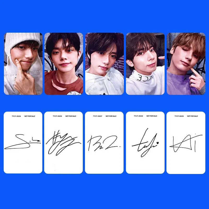 5Pcs/Set KPOP Yeonjun Beomgyu CHIKAI Japan Album Member Selfie Photocards Soobin Hueningkai Taehyun Lomo Cards Fans Collection