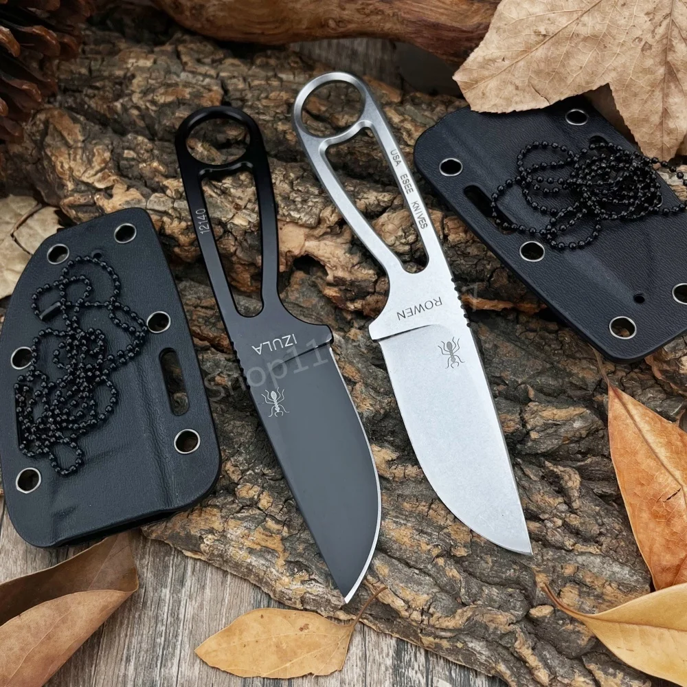 Ant Fixed Blade Knife D2 Blade Sharp Camping Hunting Survival Knife EDC Tool Portable Outdoor Rescue Tactical Pocket Knife