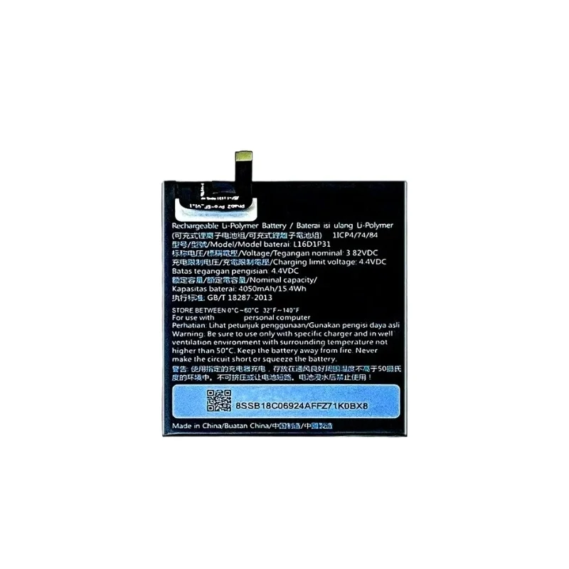 3.82V 4050mAh Laptop Battery L16D1P31 For Lenovo Phab 2 Pro PB2-690 PB2-690Y PB2-690N PB2-690M Tablet High Quality