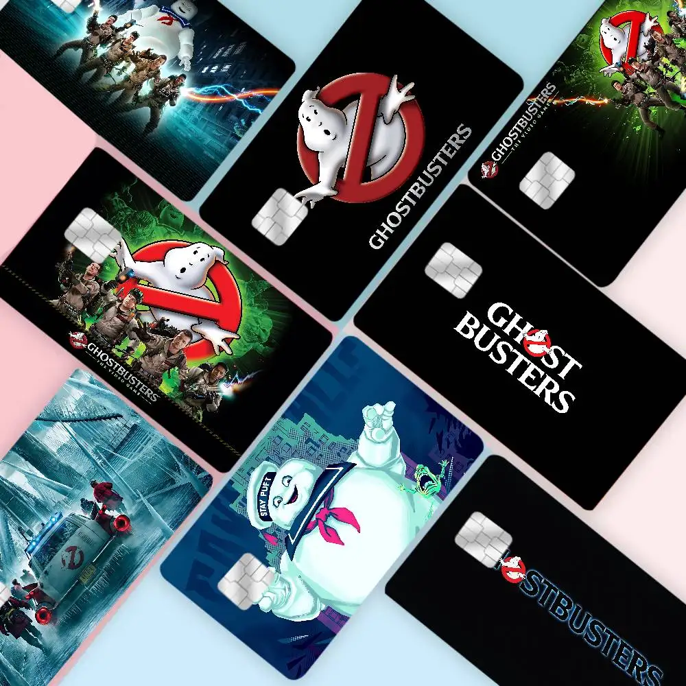Movie G-Ghostbusters Diy Credit Debit Card Sticker Party Sticker Decoration Waterproof Small Chip Card Skin Sticker