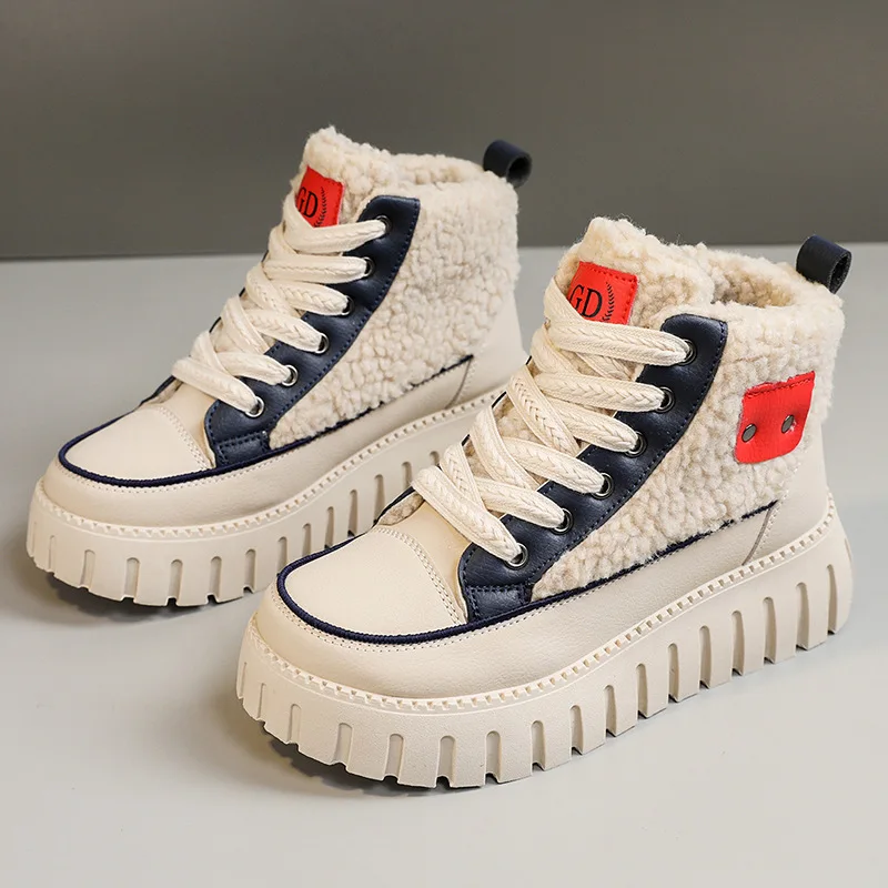 

Women's Fleece Warm Snow Boots Casual Short High-Top Thickened Cotton Shoes for Winter Style