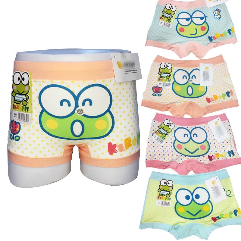 

2/4Pcs Sanrio Keroppi Girls Kids Panties Kawaii Cartoon Frog Underwear Summer Shorts Kids Boxers Underpants Briefs Clothing
