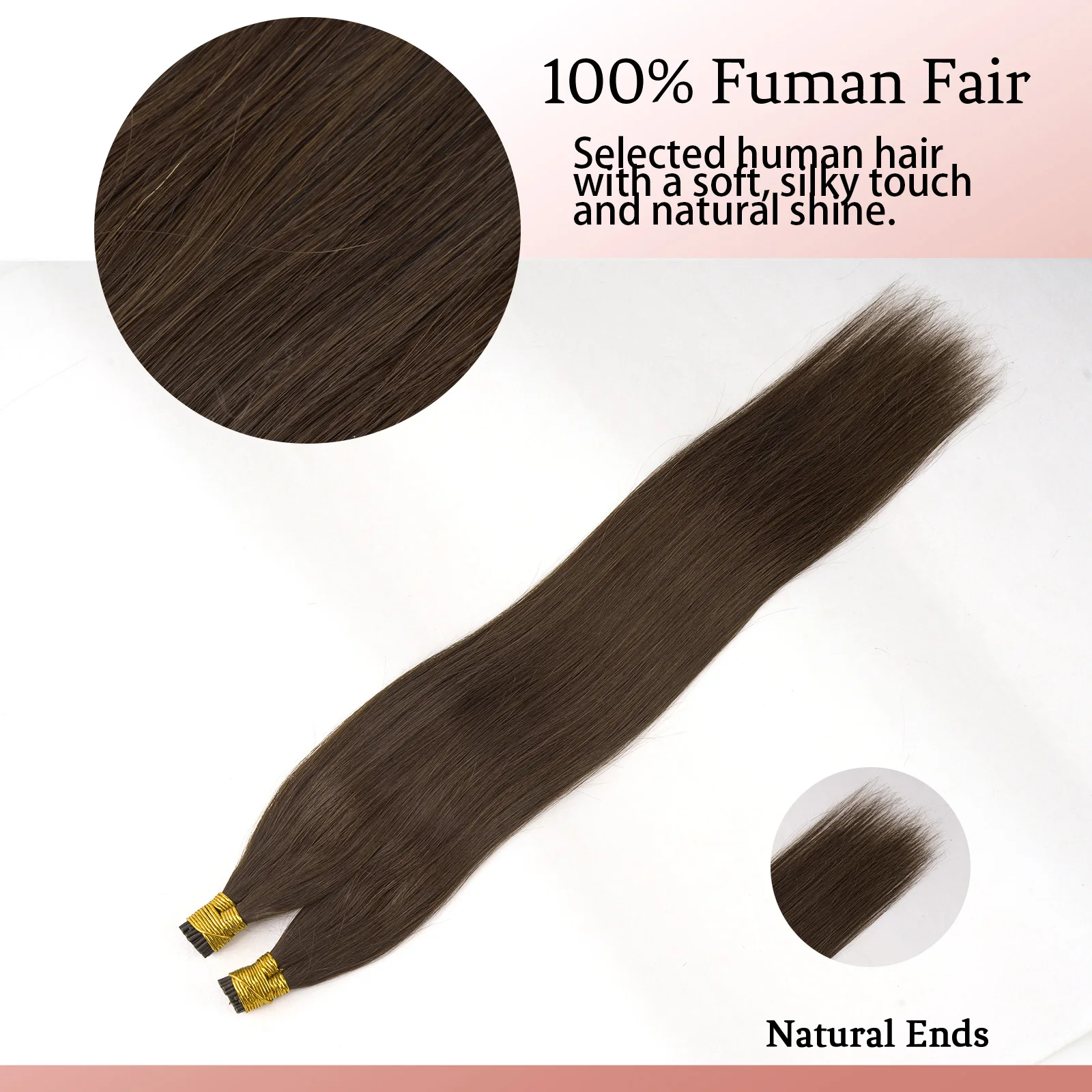 100% Real Remy Human Hair I Tip Extensions Straight 1g/Strand 50pcs Natural Keratin Capsule Fusion New Salon Hairpiece for Women