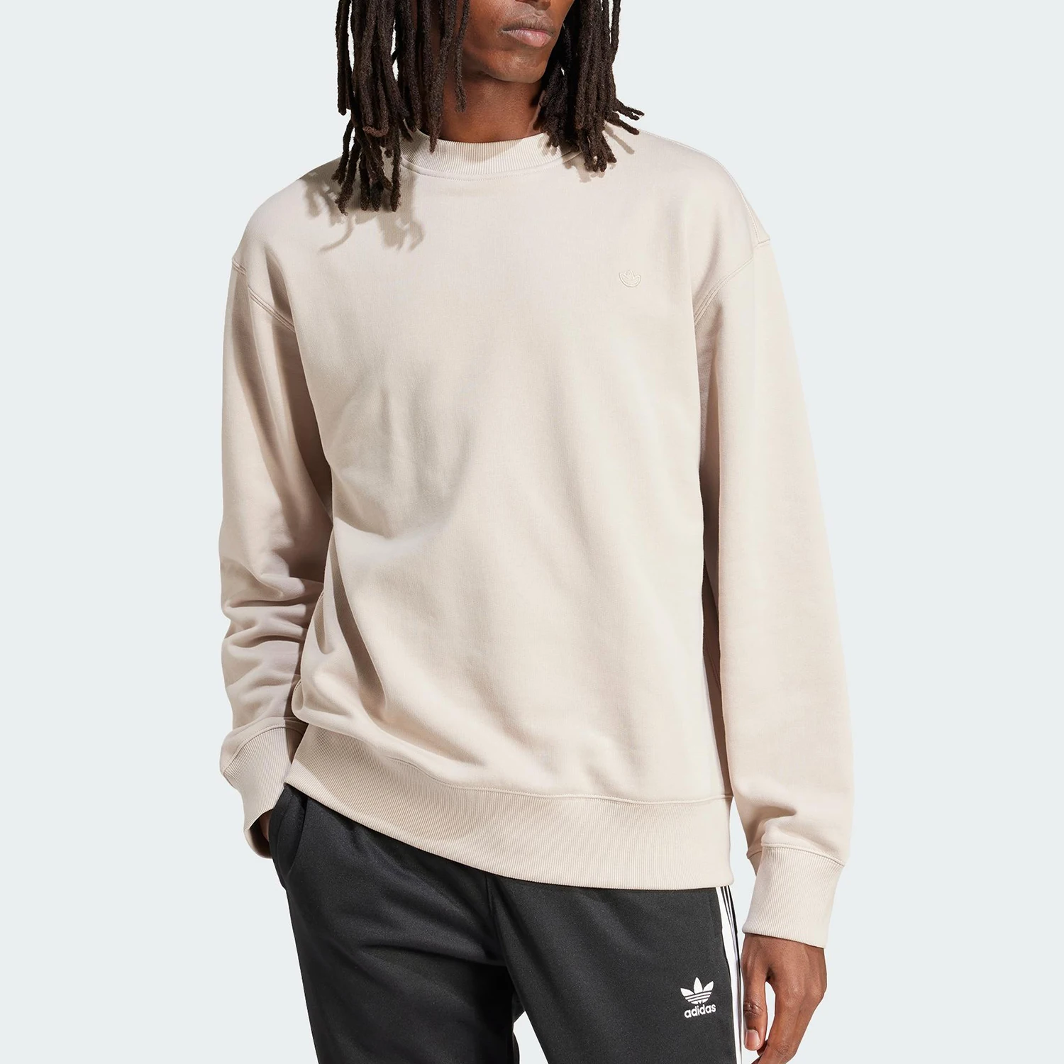 

Оригинальный мужской пуловер Adidas Trefoil с круглым вырезом, повседневный свитшот IR7920