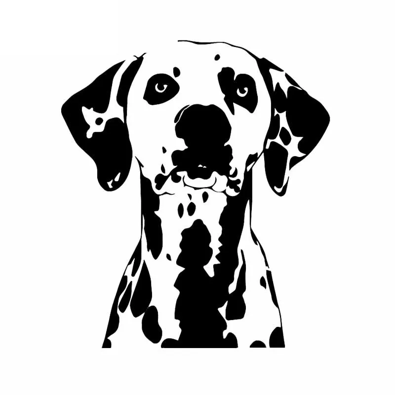 Cute Dalmatian Animal Decals High Quality Car Window Decoration Personality Pvc Waterproof Decals Black/white, 17cm*15cm