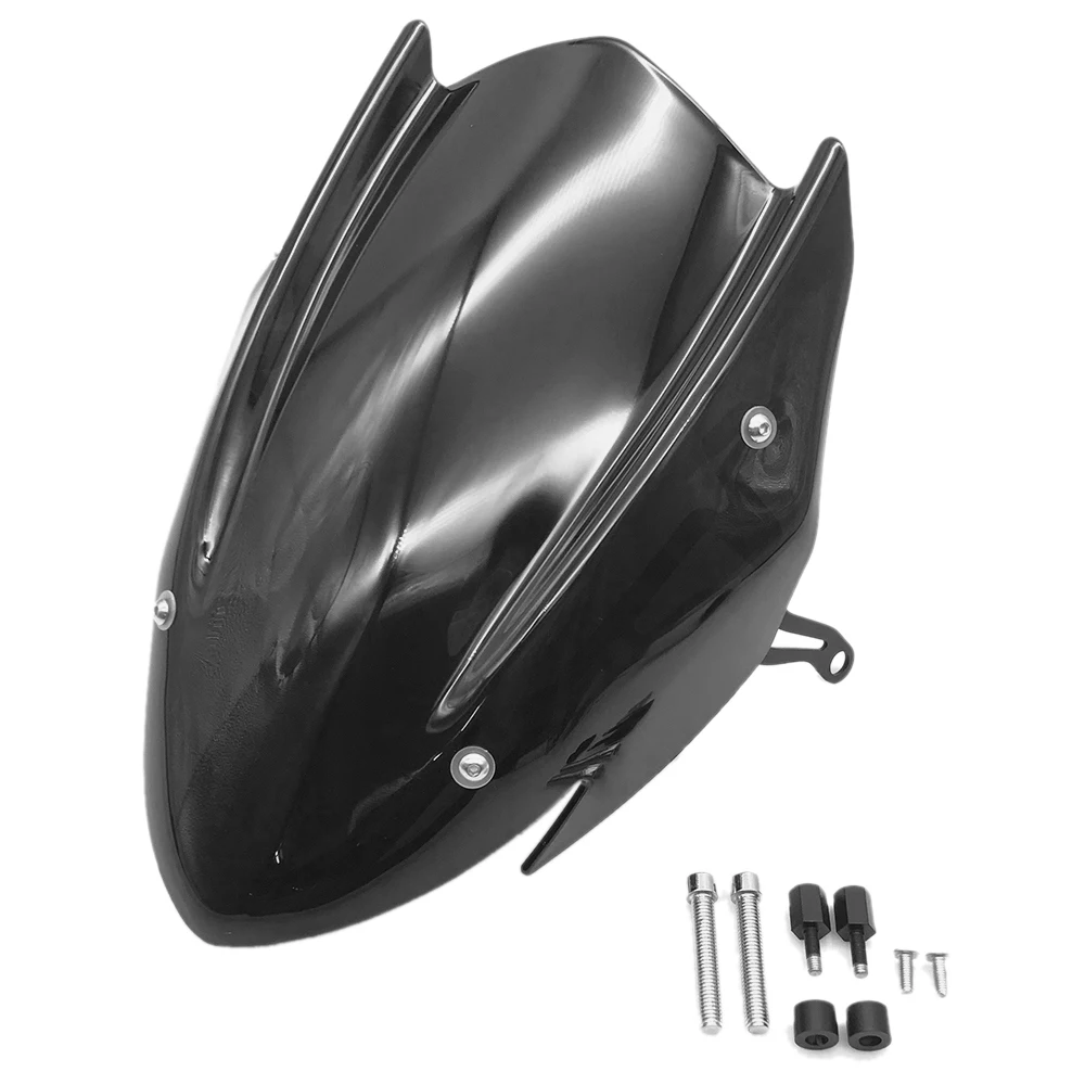 

For Suzuki GSX-S750 GSXS750 GSXS 750 2017-2019 2020 2021 Windscreen Windshield Deflector with Bracket Black