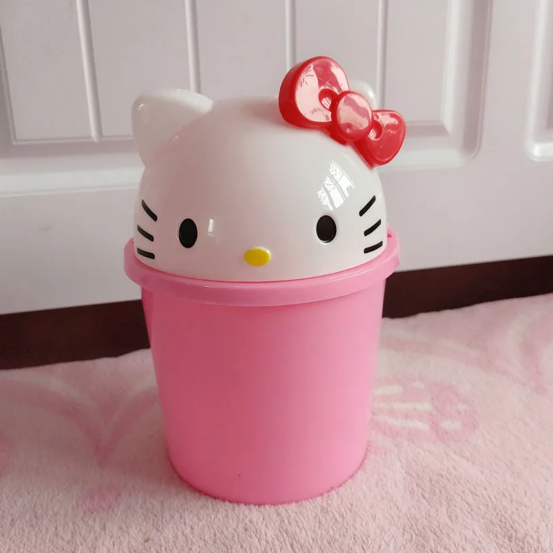Cute Sanrio Desktop Can Hello Kitty Trash Kawaii Cartoon Anime Office Living Room Desktop Small Size Trash Storage Toy Girl Gift - view 6