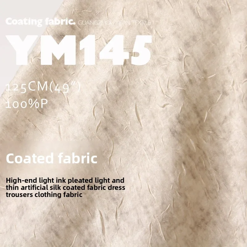 

Crushed Light Thin Coated Printed Fabric for Coat Dress Pants Clothing Design Cloth Diy By The Meter Sewing Material