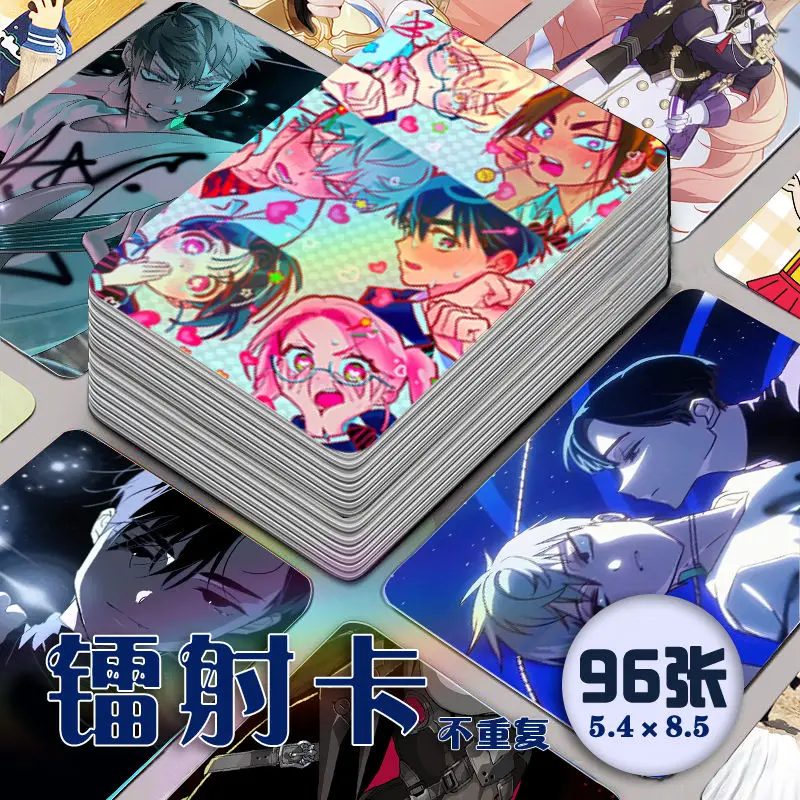 100 Pc/set alienstage Manga Laser Lomo Card Album Comic Characters Photo card Fans Collection Cards
