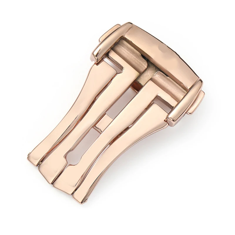 Stainless Steel Deployment Clasp for Omega Leather/Rubber Watch Band Accessories 16mm 18mm 20mm Folding Buckle Rose Gold Silver