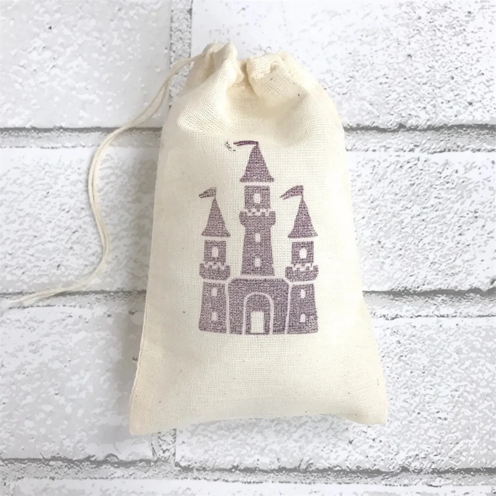 20PCS Castle Favor Bags Princess Party Bag Fairy Tale Baby Shower Gift Bag Birthday Candy Goodie Treat Jewelry Soap Bag Bachelor