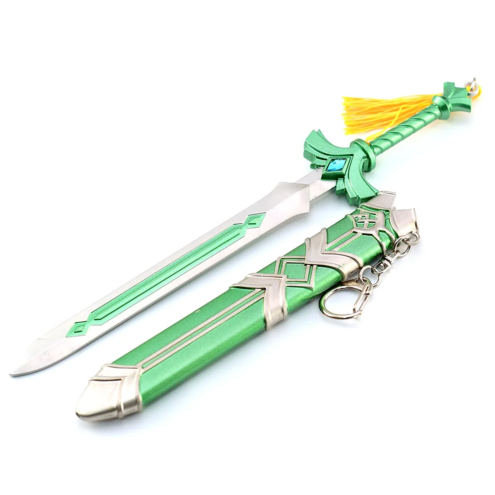 22cm Goddess Sword Keychain Link LoZ Tears of The Kingdom Game Merchandise Metal Weapon Model Home Ornament Craft Collection Toy