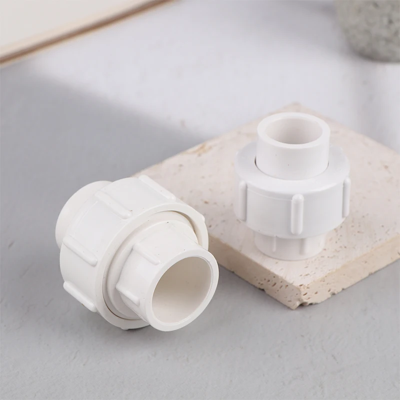 1 peça 20/25/32/40/50mm rosca fêmea dupla conector de união de pvc tanque de peixes junta removível acessórios de irrigação de jardim