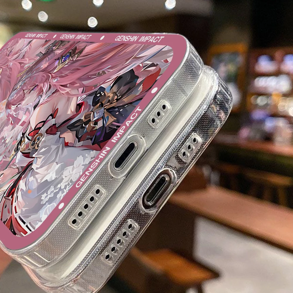 Genshin Impact yae miko Phone Case For Xiaomi Redmi Note 13 12 12C 11 10 10C 13C 10s 9 9s 9A 9T 9C 8 7 Pro Max 4G 5G Clear Cover