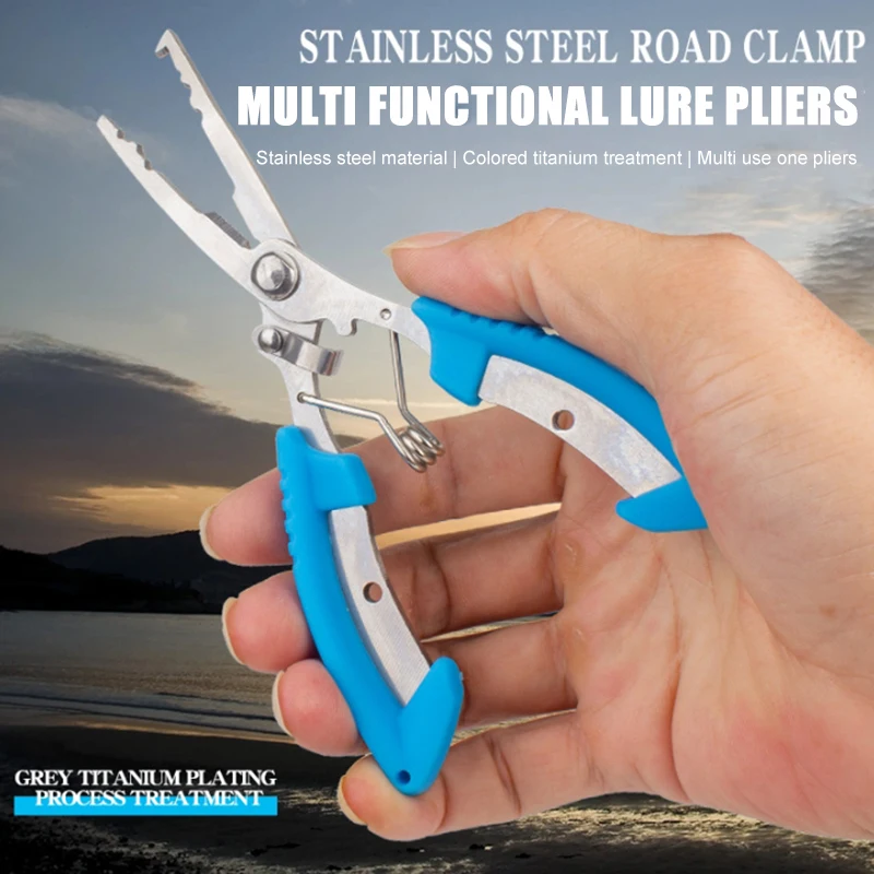 Curved Mouthed Fishing Pliers, Stainless Steel Powerful Horse Fish Line Scissors, Multifunctional Road Pliers