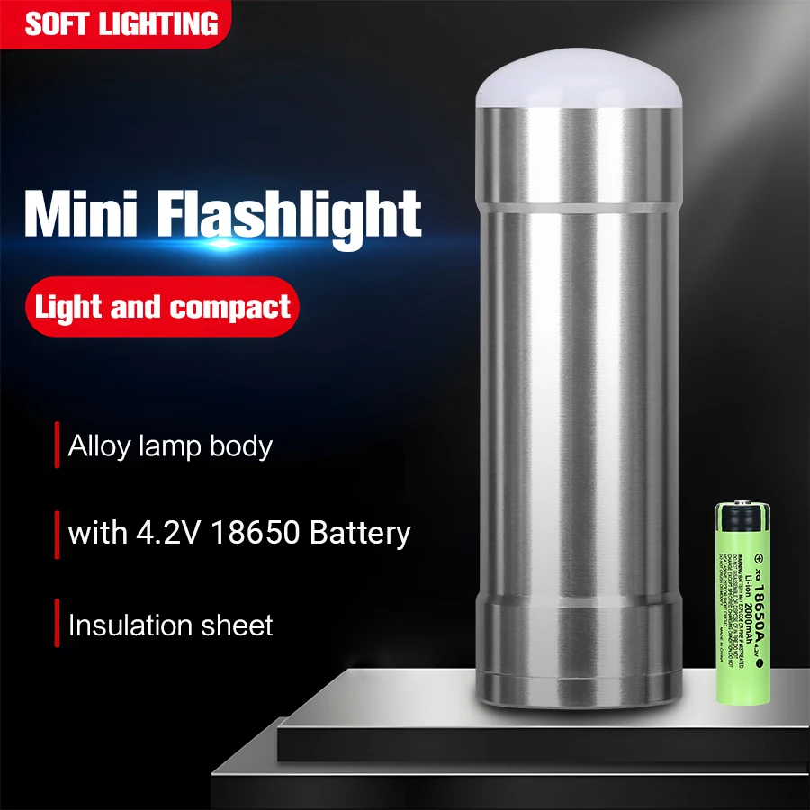 Multifunctional LED Flashlight with 4.2V 18650 Battery 2000mAh Rechargeable Power Batteries 3C Discharge 18650 Lithium Battery