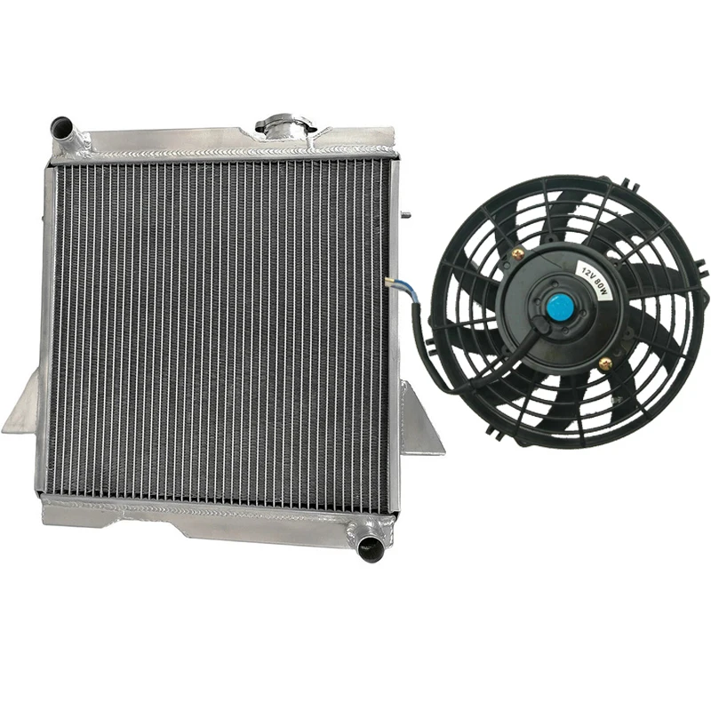 

Алюминиевый радиатор + вентилятор 3 РЯТА для Triumph TR6 TR 6 1969-1974/TR250 TR 250 1967-1968 MT