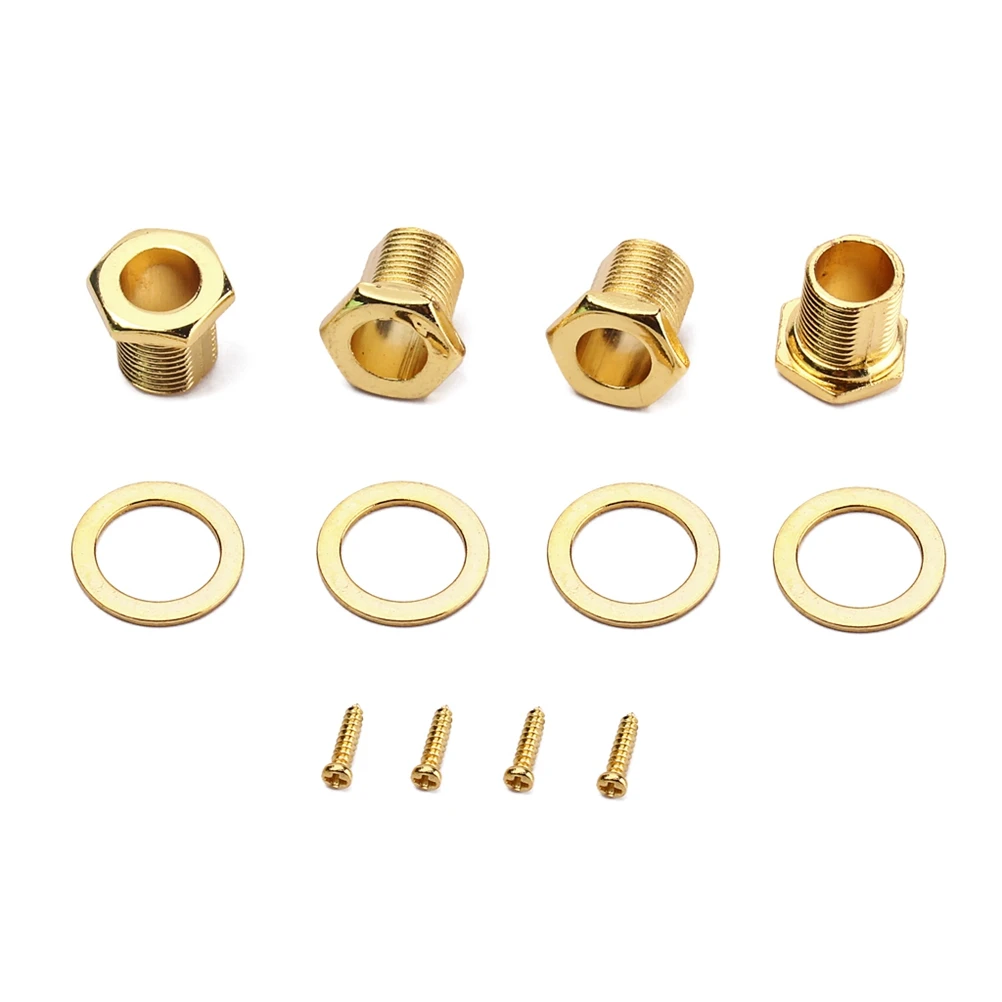

4 pcs Fully Closed Bass Tuning Pegs Machine Heads Strong Metal Acoustic Electric Guitar Parts Left Right Hand Golden