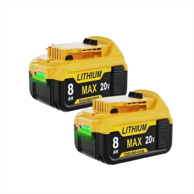 for Dewei 20V 8000mAh Lithium Battery Replacement for DCB180 DCB181 Hand Drill Power Tool Spare Parts