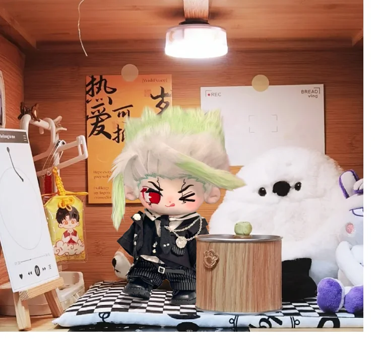 Ishigami Senkuu Boy Stone Doll 20 سم لعبة قلادة فستان لعبة كرتونية أنيمي كوسبلاي هدية للأطفال
