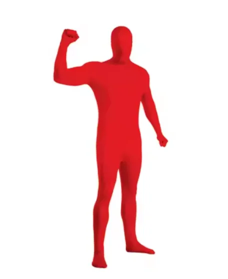 Halloween volledige bodysuit kostuum met rits mannen kinderen zonder capuchon Zentai Unitard jumpsuits groene podium panty onzichtbare jurk U