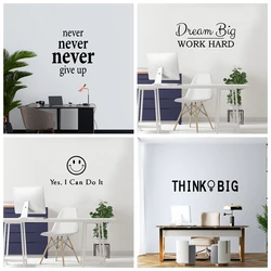 1pc office motivational Text decorative stickers wall decor diy inspirational quotes Decal vinyl self-adhesive wall stickers